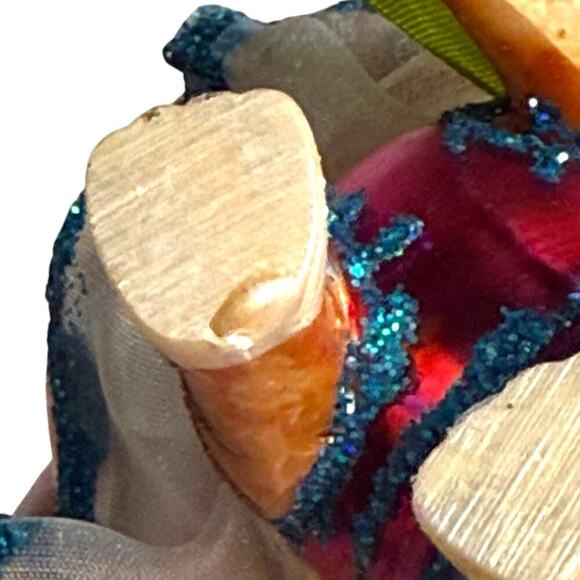 RAZ Imports Orange Tabby Cat Blown Glass Christmas Ornament Anthropomorphic 4” - Picture 7 of 16